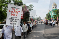 Protest Against In India Israel - America War Against Iran. 