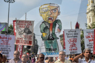 Protest Against In India Israel - America War Against Iran. 