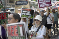 Protesters In Seoul Urge U.S. To Halt Wars In Palestine And Iran, Condemn Israeli Attacks