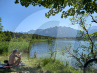 Sunny Afternoon At Bavarian Lake Barmsee