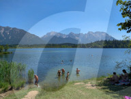 Sunny Afternoon At Bavarian Lake Barmsee