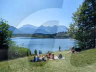 Sunny Afternoon At Bavarian Lake Barmsee