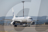 The Pan Am Boeing 757 parked at Marseille airport
