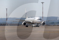 The Pan Am Boeing 757 parked at Marseille airport