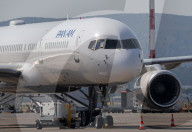 The Pan Am Boeing 757 parked at Marseille airport