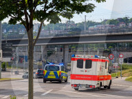 Ambulance And Police Operation In Stuttgart