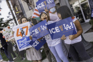 Anti-ICE Dodgers Protest