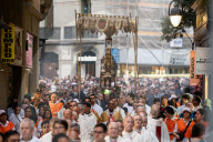 Corpus Christi Procession In Barcelona.