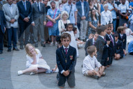 Corpus Christi Procession In Barcelona.