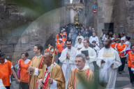 Corpus Christi Procession In Barcelona.