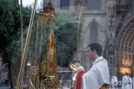 Corpus Christi Procession In Barcelona.