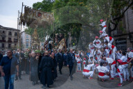 Corpus Christi Procession In Barcelona.