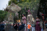 Corpus Christi Procession In Barcelona.