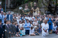 Corpus Christi Procession In Barcelona.