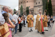 Corpus Christi Procession In Barcelona.