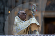 Corpus Christi Procession In Barcelona.