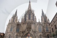 Corpus Christi Procession In Barcelona.