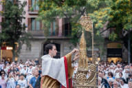 Corpus Christi Procession In Barcelona.