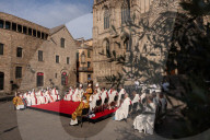 Celebration Corpus Christi Mass In Barcelona 