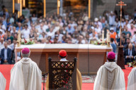 Celebration Corpus Christi Mass In Barcelona 