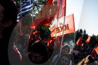 Motorbike Protest Greek Communist Party (KKE)