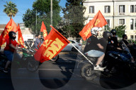 Motorbike Protest Greek Communist Party (KKE)
