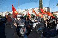 Motorbike Protest Greek Communist Party (KKE)