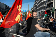 Motorbike Protest Greek Communist Party (KKE)