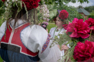 The Celebration Of The Ingrian Finns' Holiday Juhannus Took Place In The Village Of Kolbino In The Leningrad Region Of Russia