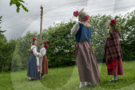 The Celebration Of The Ingrian Finns' Holiday Juhannus Took Place In The Village Of Kolbino In The Leningrad Region Of Russia