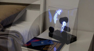 Streaming speaker displays 3D holograms