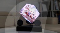 Streaming speaker displays 3D holograms