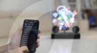 Streaming speaker displays 3D holograms