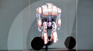 Streaming speaker displays 3D holograms