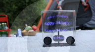 Streaming speaker displays 3D holograms