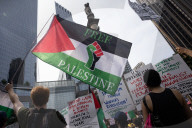 Anti-War Protesters Gather For Manhattan Rally And March Following U.S. Strikes On Iran 