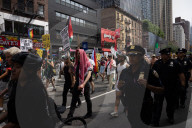 Anti-War Protesters Gather For Manhattan Rally And March Following U.S. Strikes On Iran 