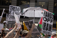 Anti-War Protesters Gather For Manhattan Rally And March Following U.S. Strikes On Iran 