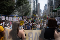 Anti-War Protesters Gather For Manhattan Rally And March Following U.S. Strikes On Iran 
