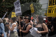 Anti-War Protesters Gather For Manhattan Rally And March Following U.S. Strikes On Iran 