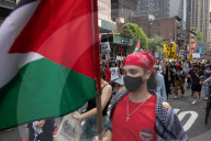 Anti-War Protesters Gather For Manhattan Rally And March Following U.S. Strikes On Iran 