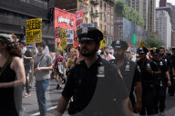 Anti-War Protesters Gather For Manhattan Rally And March Following U.S. Strikes On Iran 