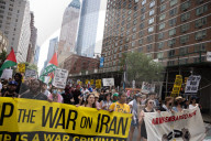 Anti-War Protesters Gather For Manhattan Rally And March Following U.S. Strikes On Iran 