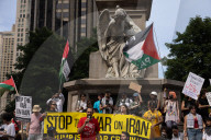 Anti-War Protesters Gather For Manhattan Rally And March Following U.S. Strikes On Iran 