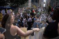 Anti-War Protesters Gather For Manhattan Rally And March Following U.S. Strikes On Iran 
