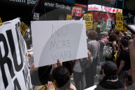 Anti-War Protesters Gather For Manhattan Rally And March Following U.S. Strikes On Iran 