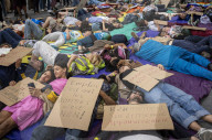 Protest Against NATO Military Spending Increase in Brussels, Belgium