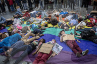 Protest Against NATO Military Spending Increase in Brussels, Belgium