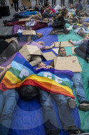 Protest Against NATO Military Spending Increase in Brussels, Belgium