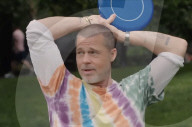Brad Pitt revs up for F1 movie premiere with frisbee